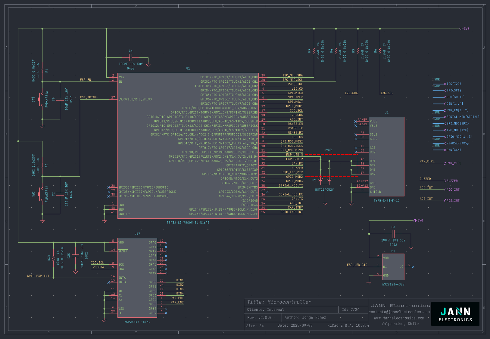 Esquemático en KiCad